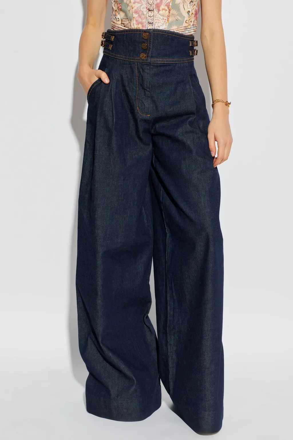 High-Waisted Wide-Leg Jeans