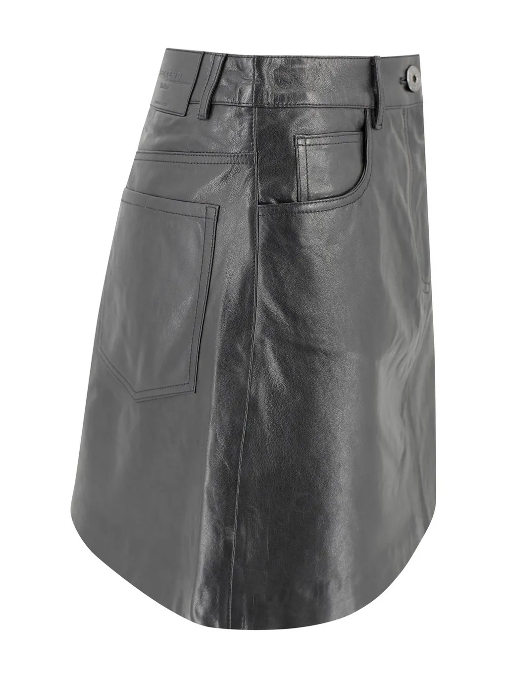Leather A-Line Skirt