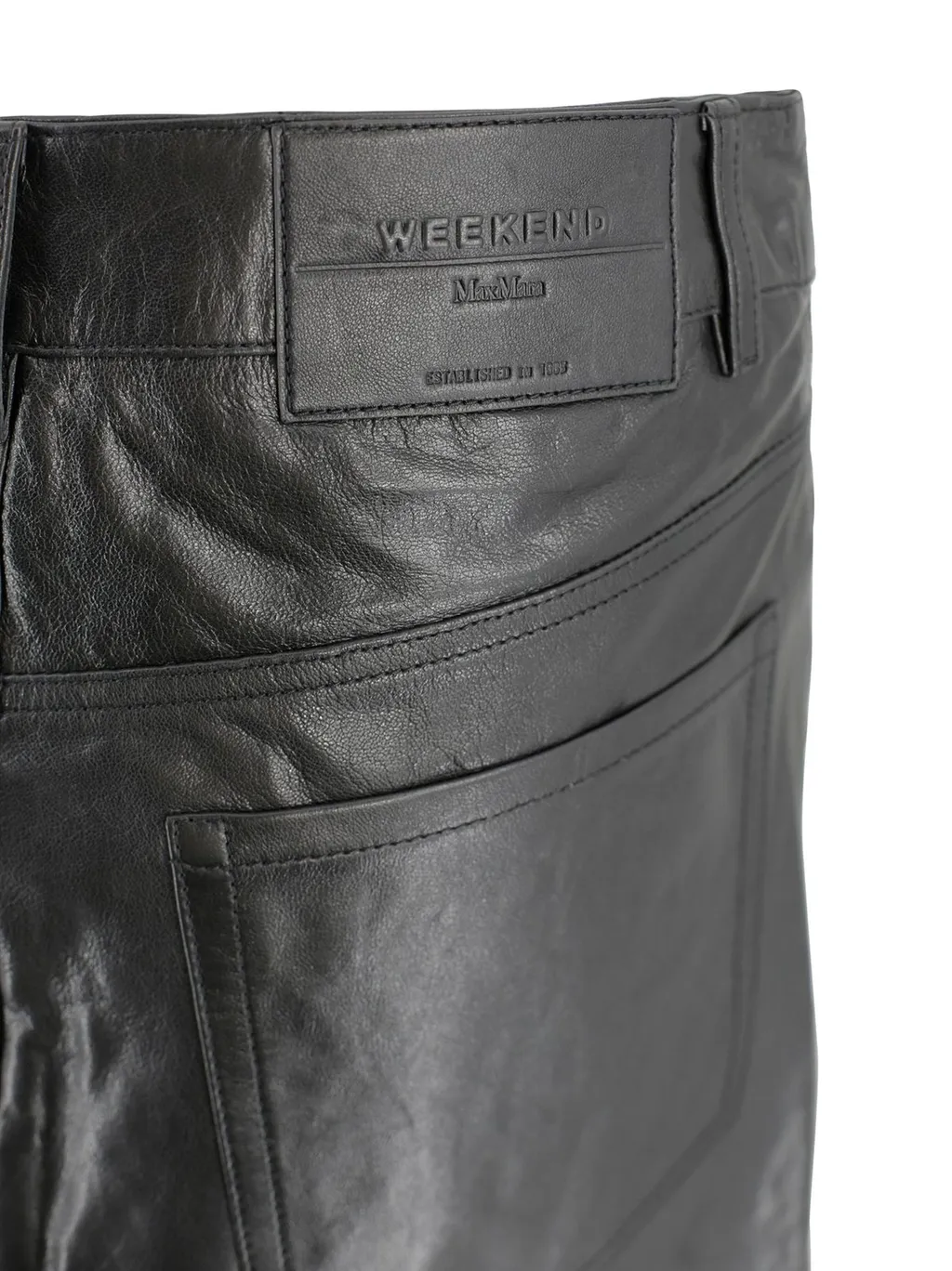 Leather A-Line Skirt