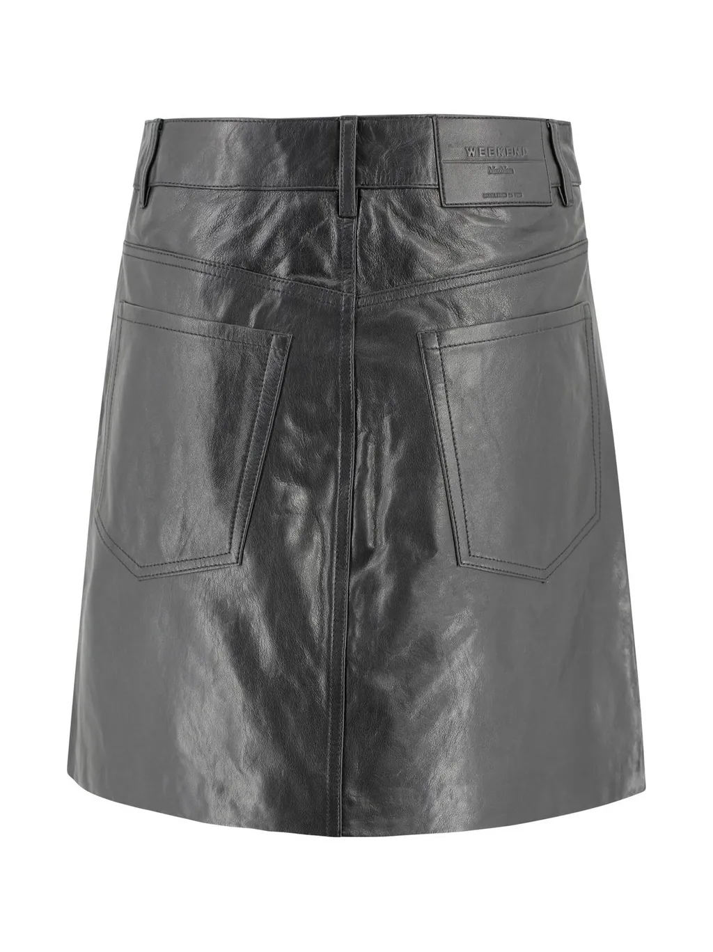 Leather A-Line Skirt
