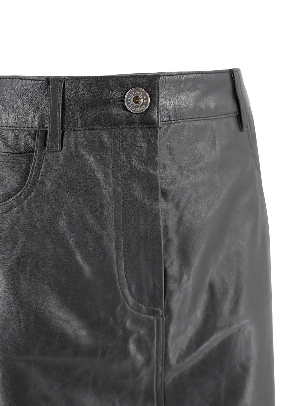 Leather A-Line Skirt