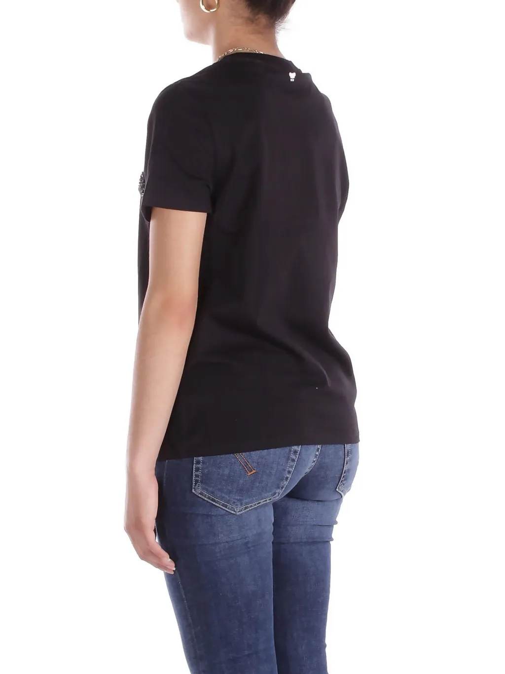 T-Shirt With Sequin Logo