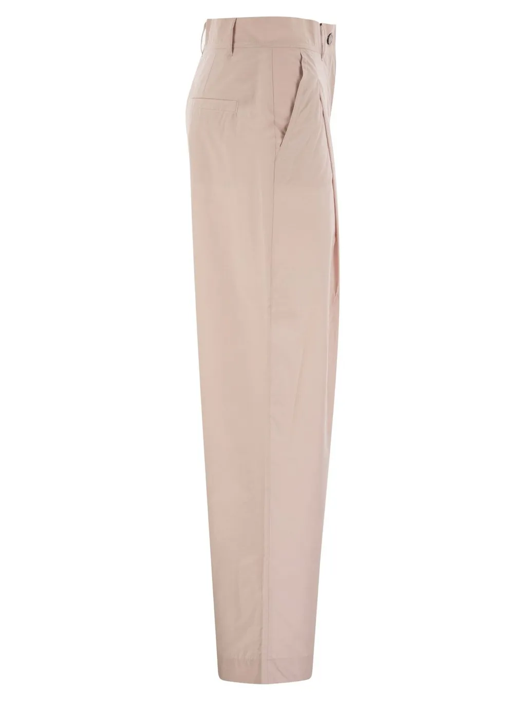 Wide-Leg Pleated Trousers