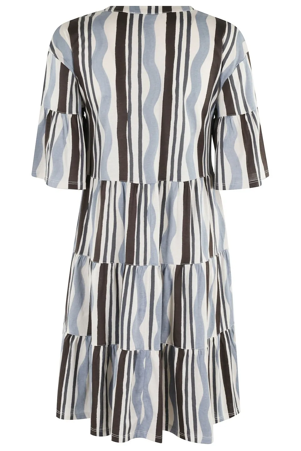 Tiered Stripe Maxi Dress