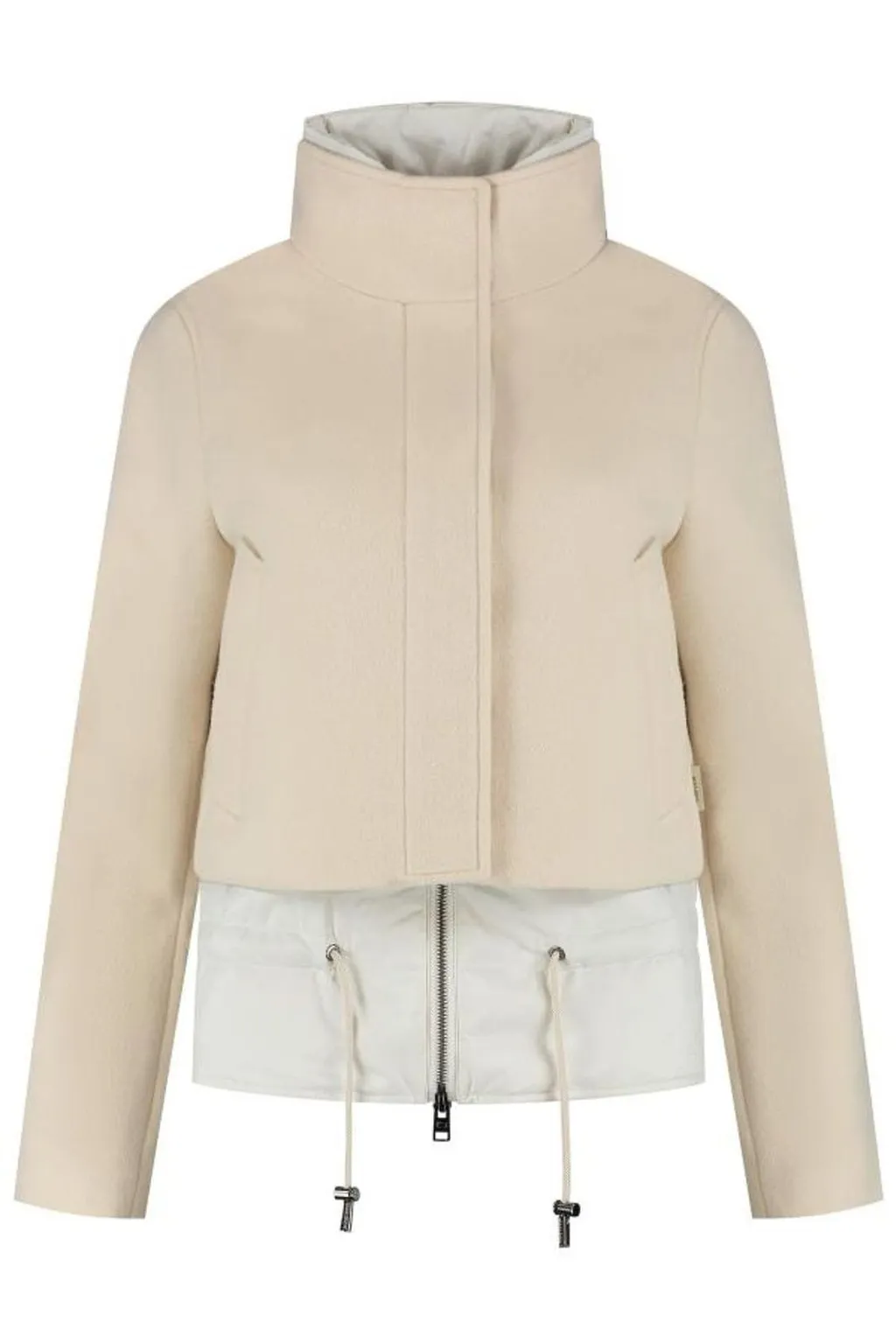 Cropped Jacket With Layered Effect