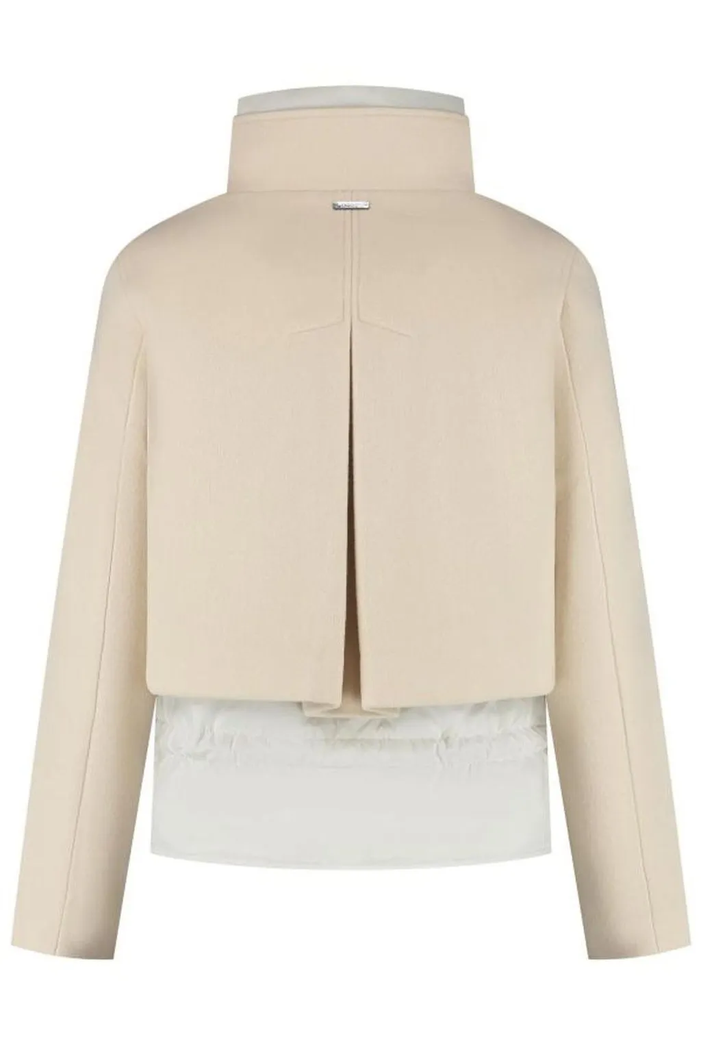 Cropped Jacket With Layered Effect