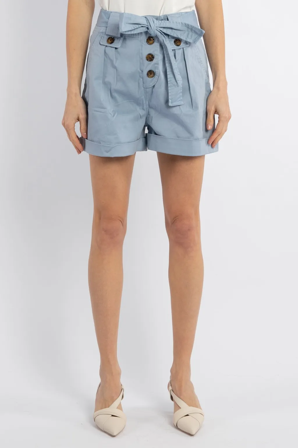 High-Waisted Shorts With Belt