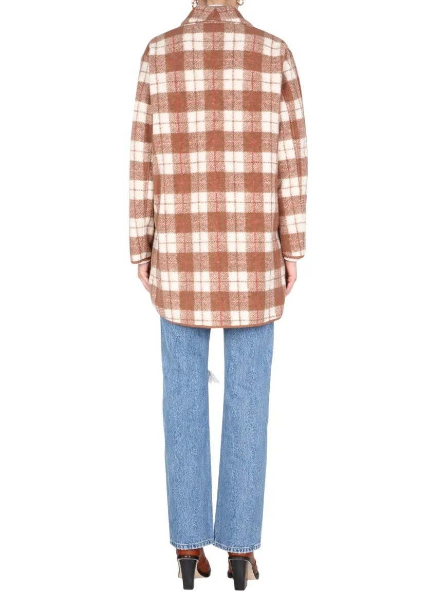 Checked Wool Blend Jacket