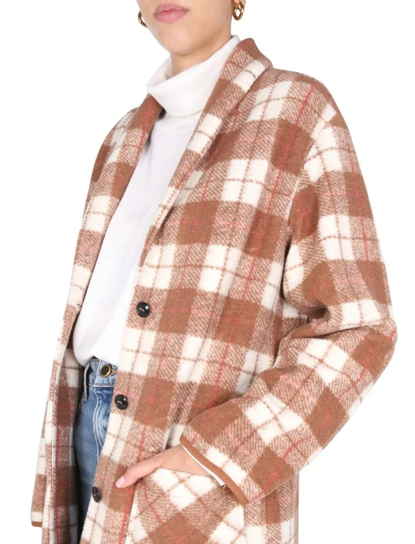 Checked Wool Blend Jacket