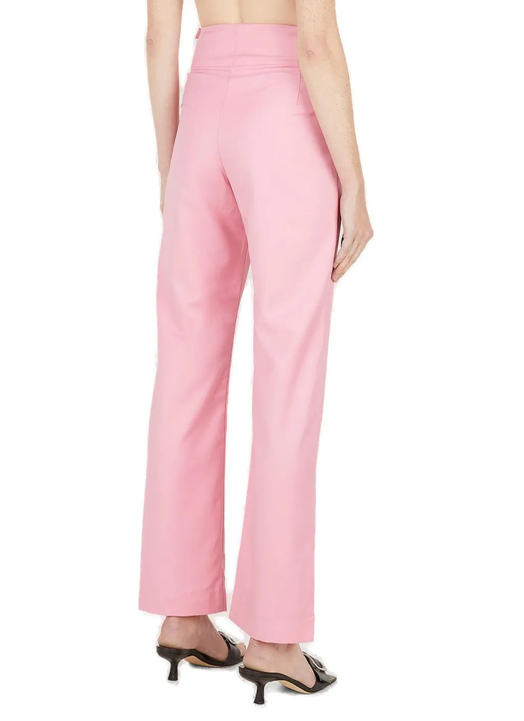 High-Waisted Flared Trousers