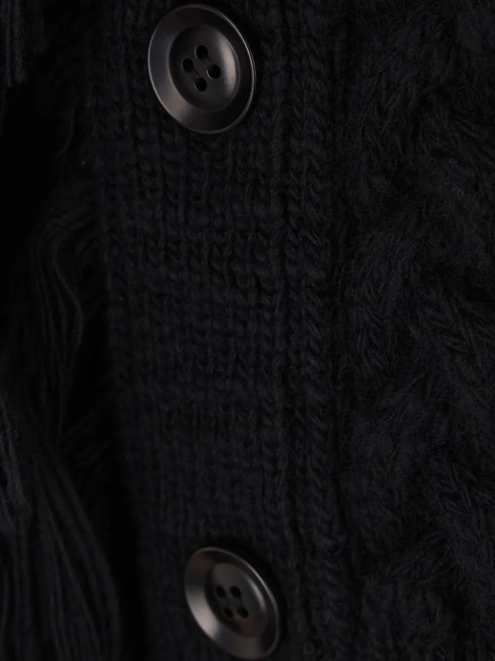 Cable Knit Turtleneck Sweater With Fringe