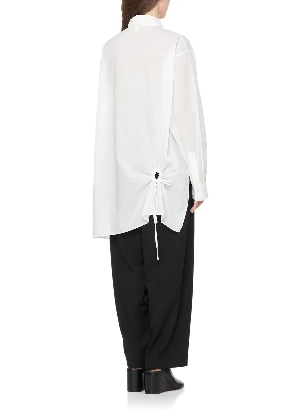Oversized Poplin Shirt With Tie Detail