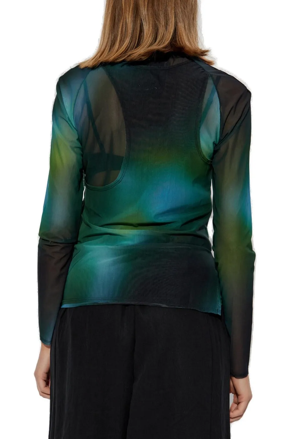 Long Sleeve Mesh Top