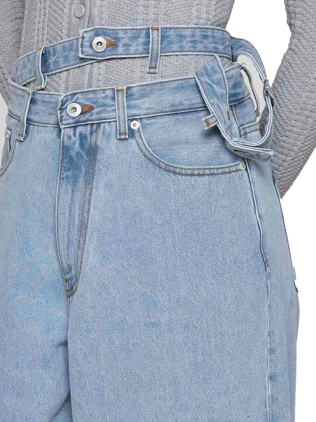 Wide-Leg Jeans With Cut-Out Detail