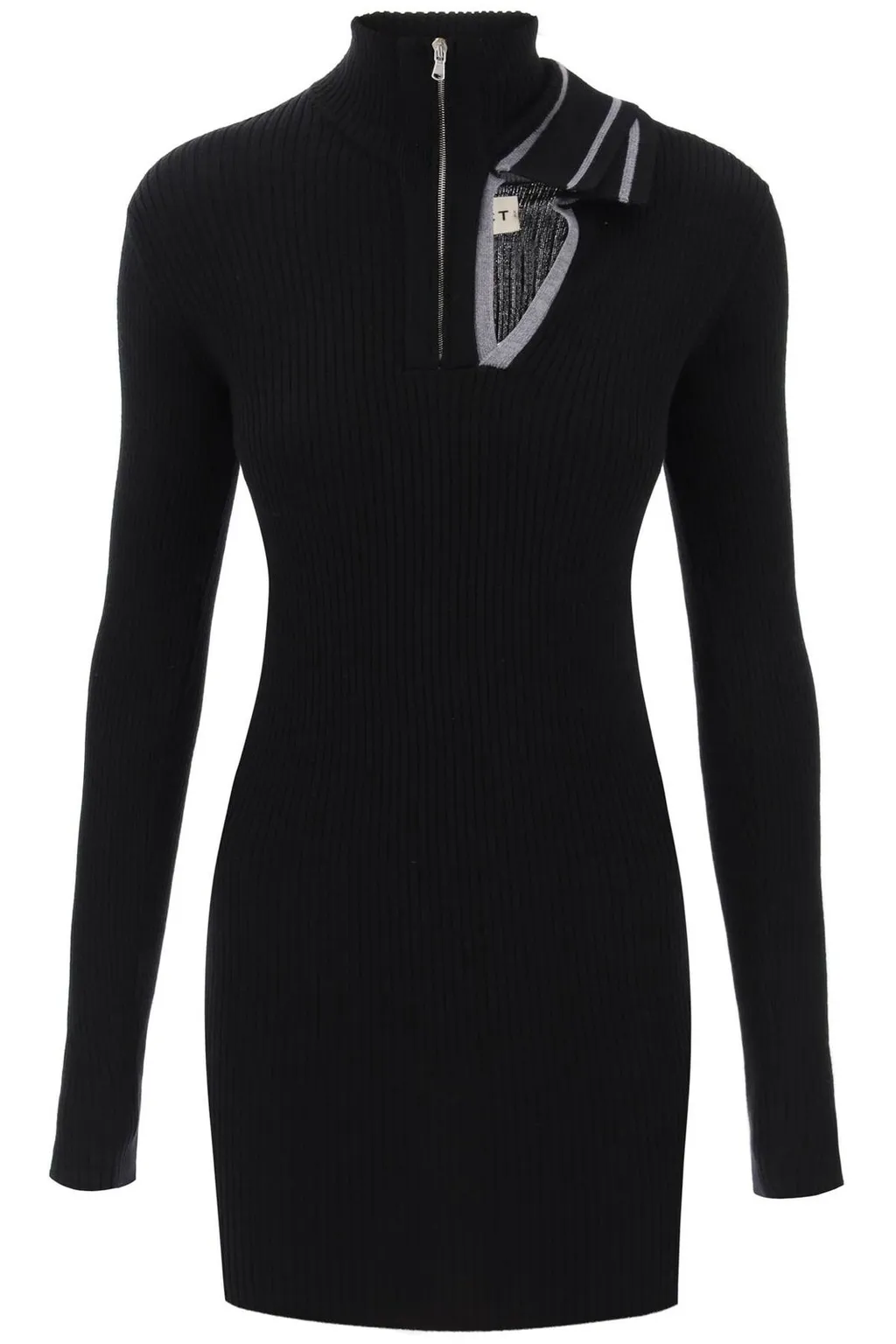 Ribbed Knit Mini Dress
