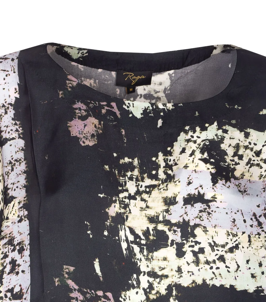 Abstract Print Tunic Top