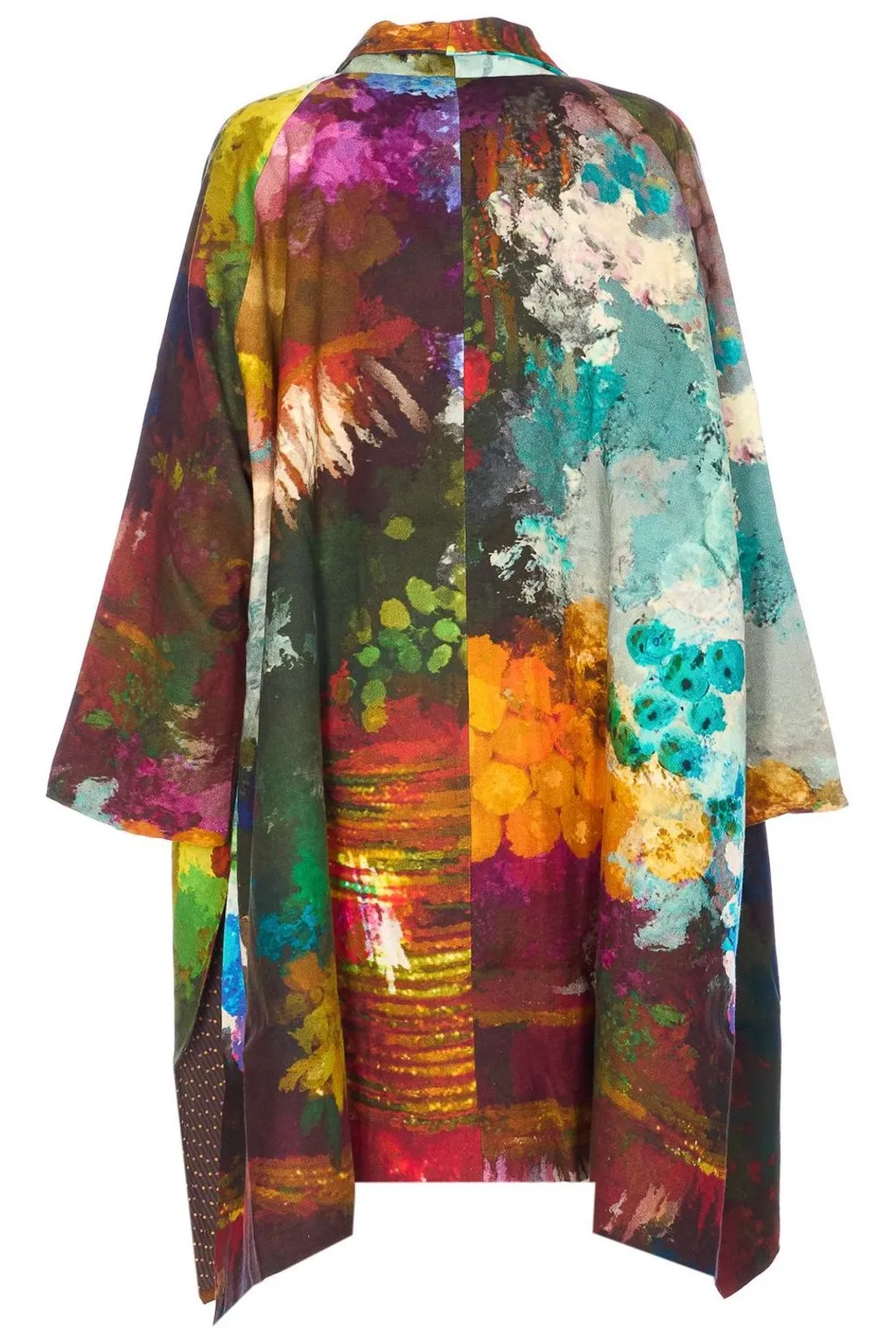 Abstract Print Kimono Coat