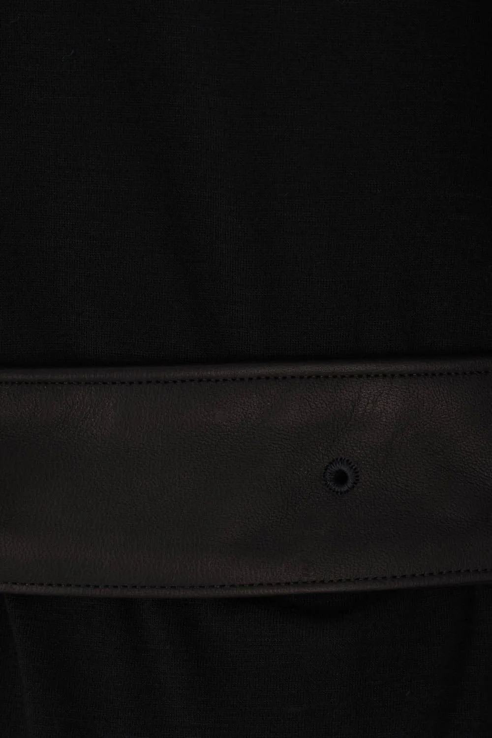 Asymmetric Leather Trench Coat