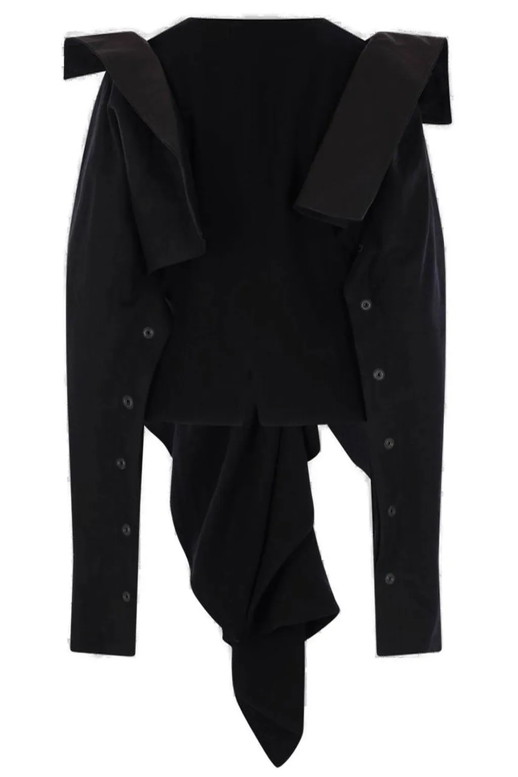 Asymmetric Draped Blouse