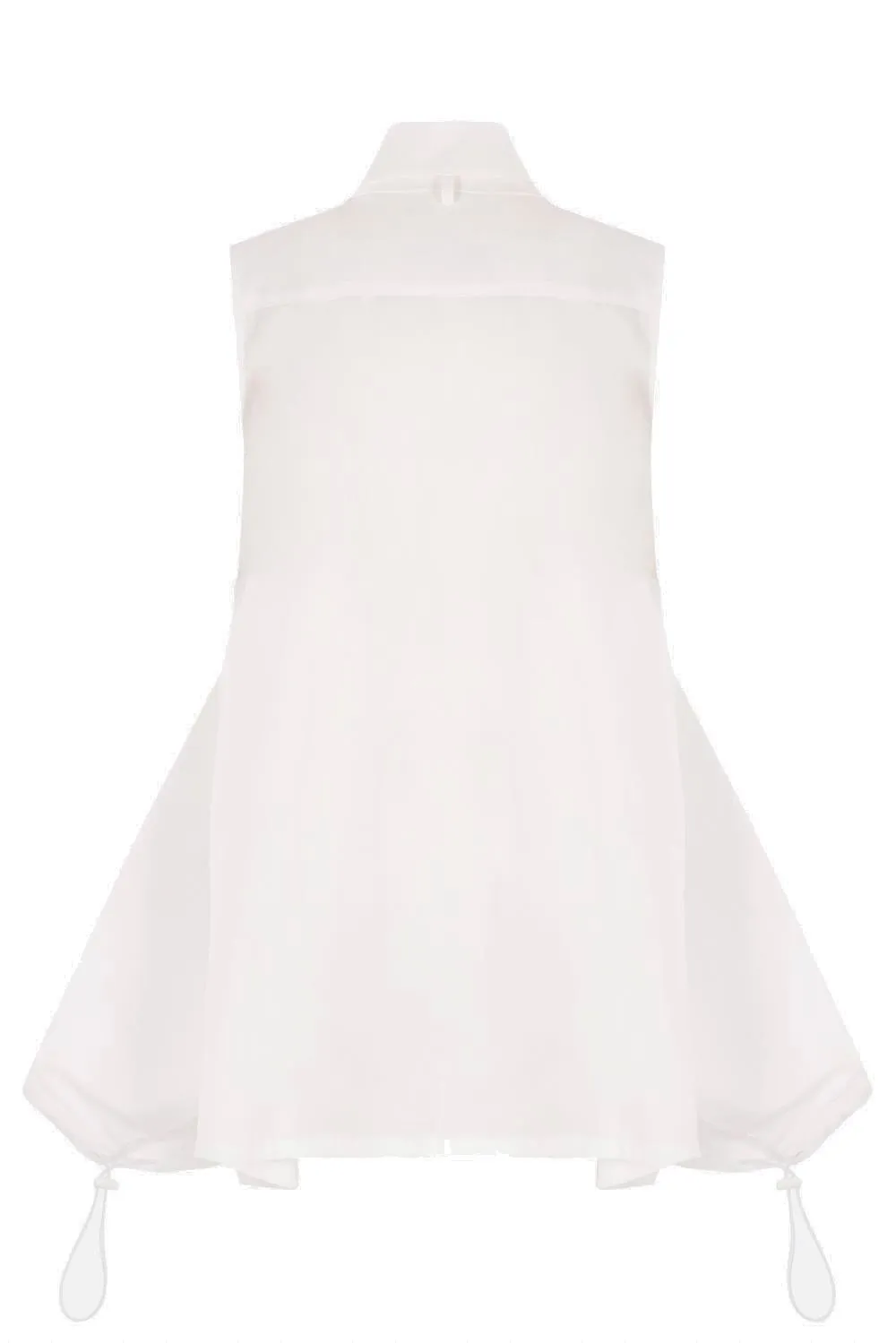 Sleeveless Shirt With Tie