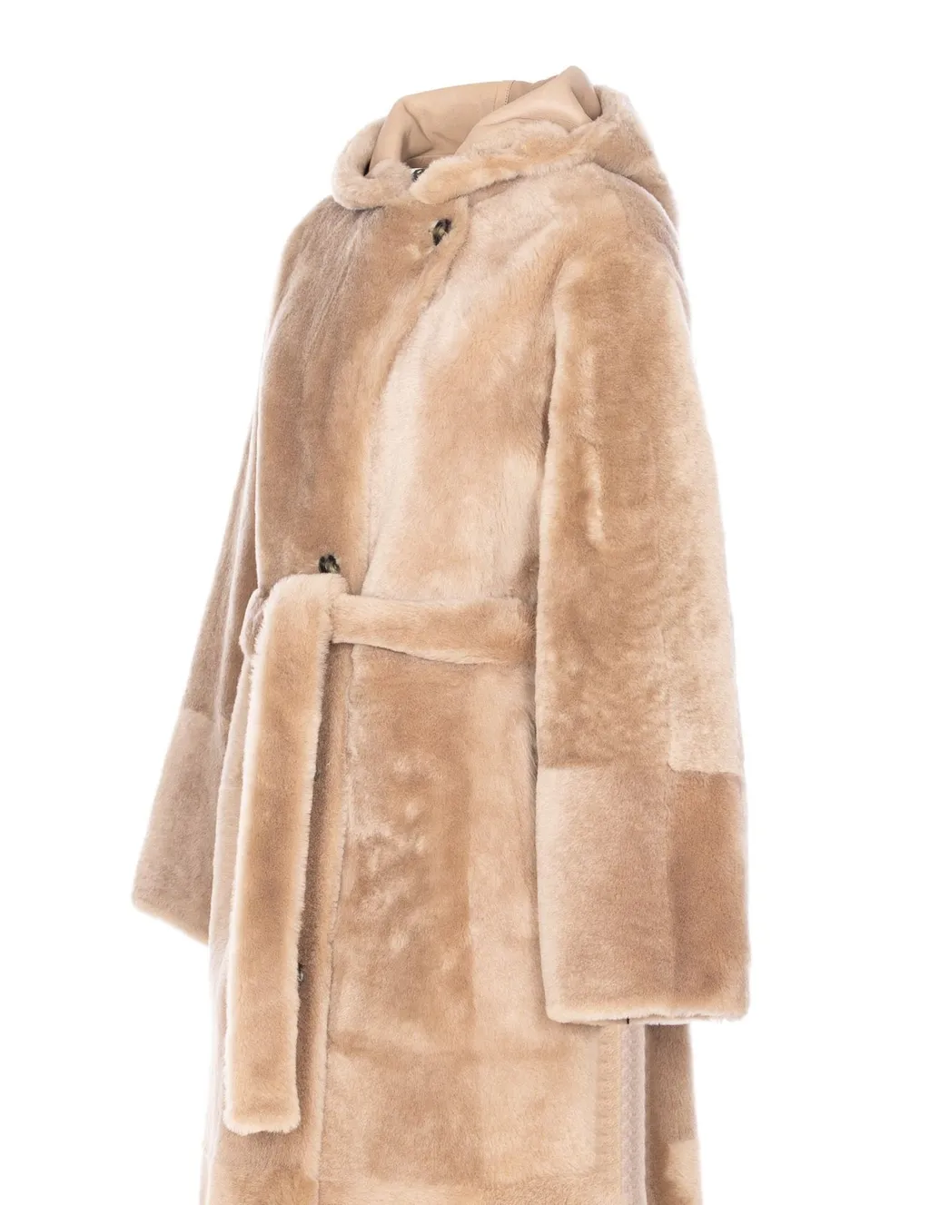 Shearling Coat With Hood