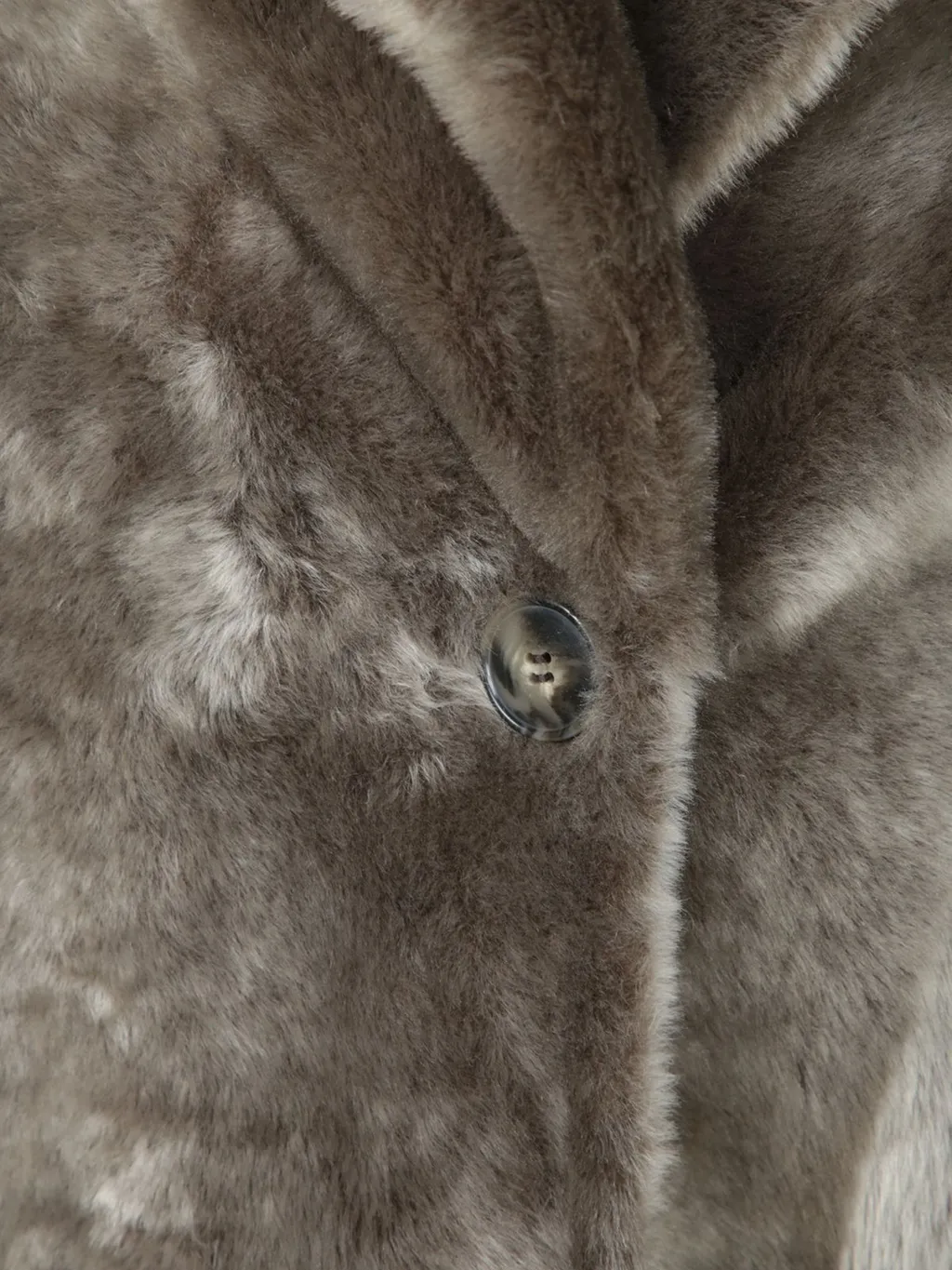 Double-Breasted Faux Fur Coat