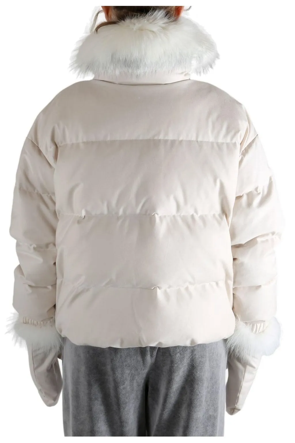 Puffer Jacket With Fur Trim