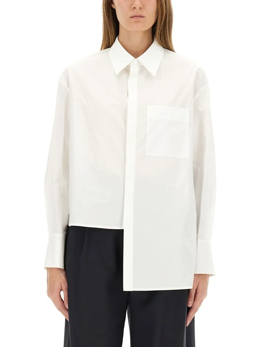 Asymmetric Poplin Shirt