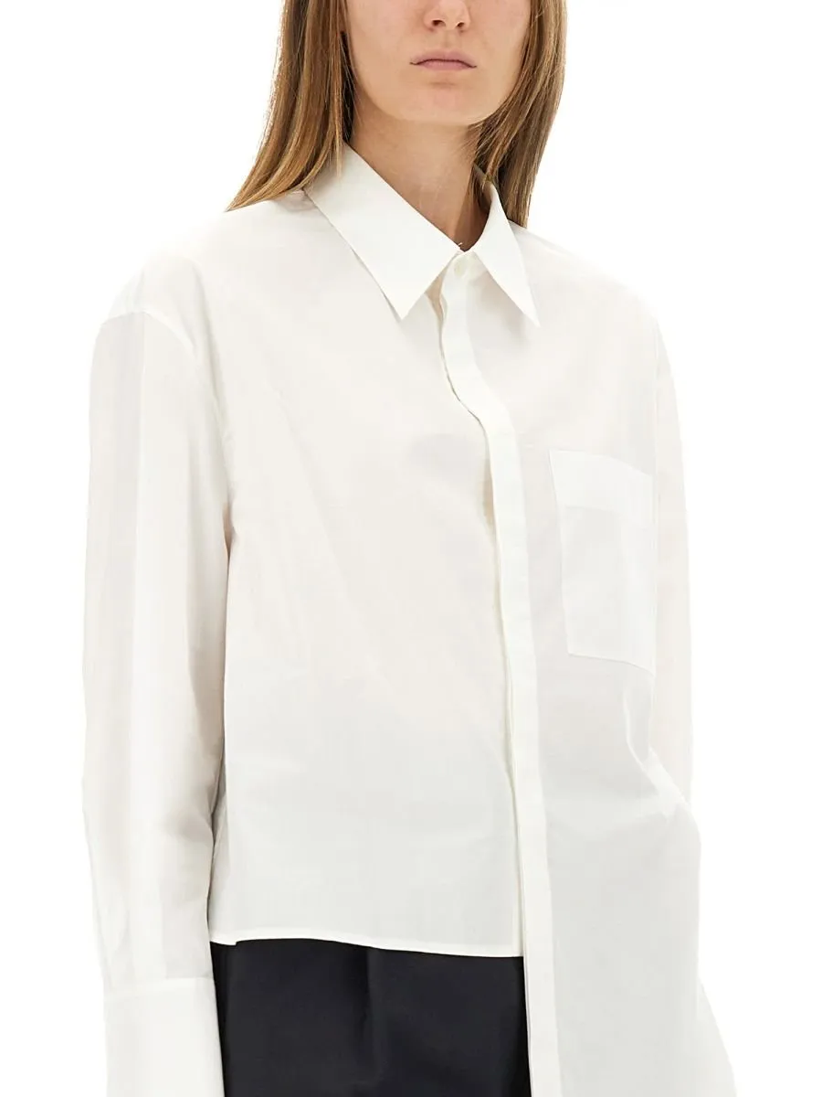 Asymmetric Poplin Shirt