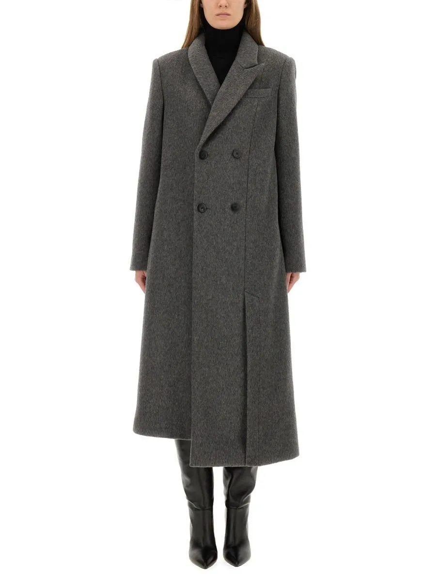 Double-Breasted Wool Coat