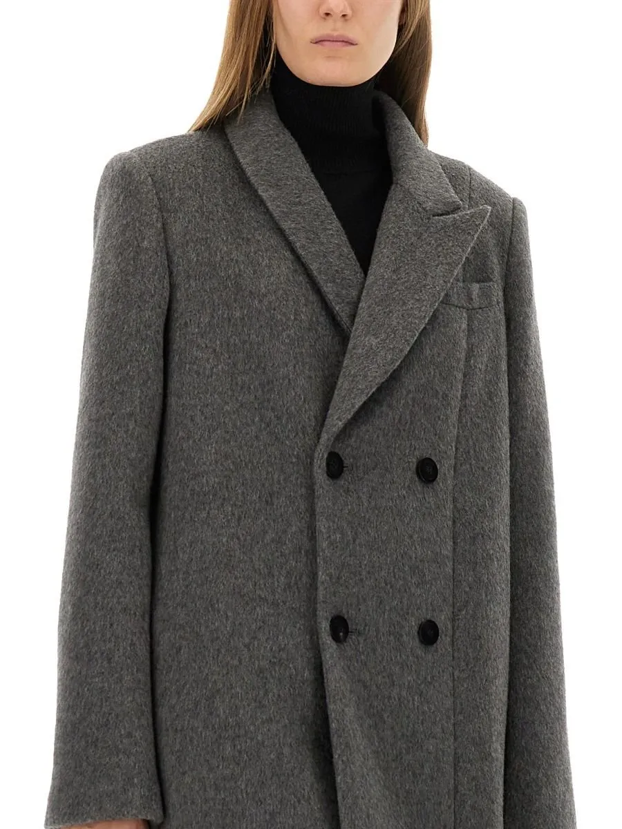 Double-Breasted Wool Coat