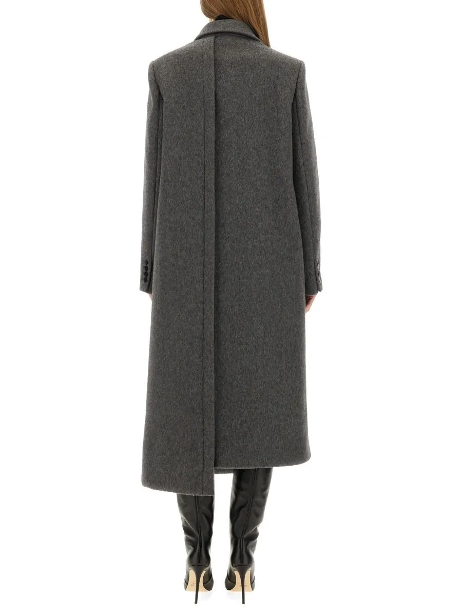 Double-Breasted Wool Coat