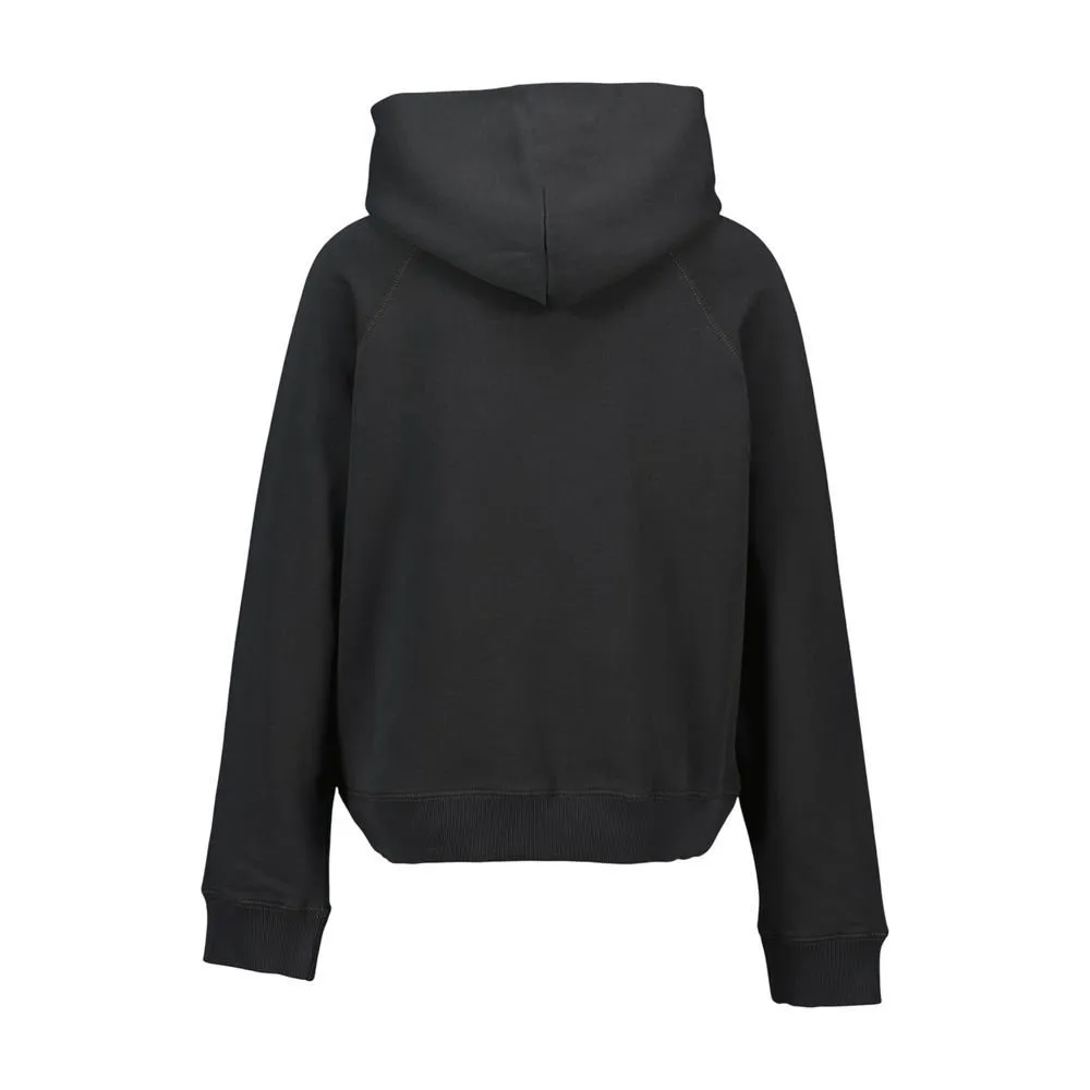 Hoodie With Rhinestone Heart And Wings Graphic