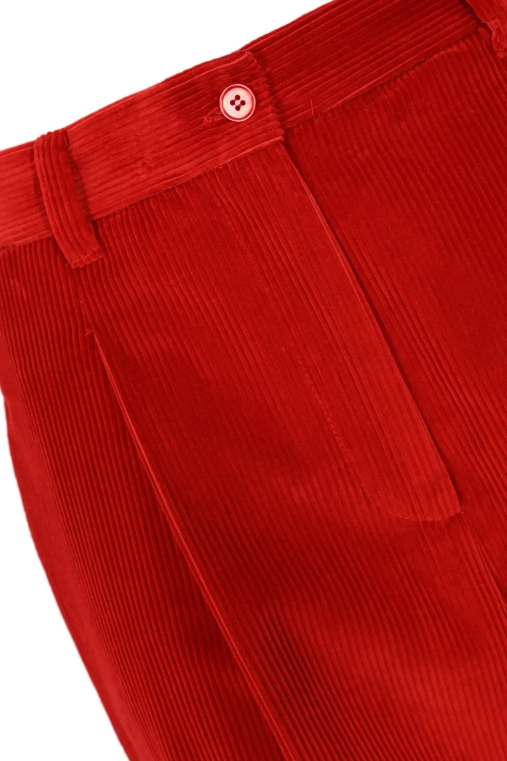 High-Waisted Corduroy Pants