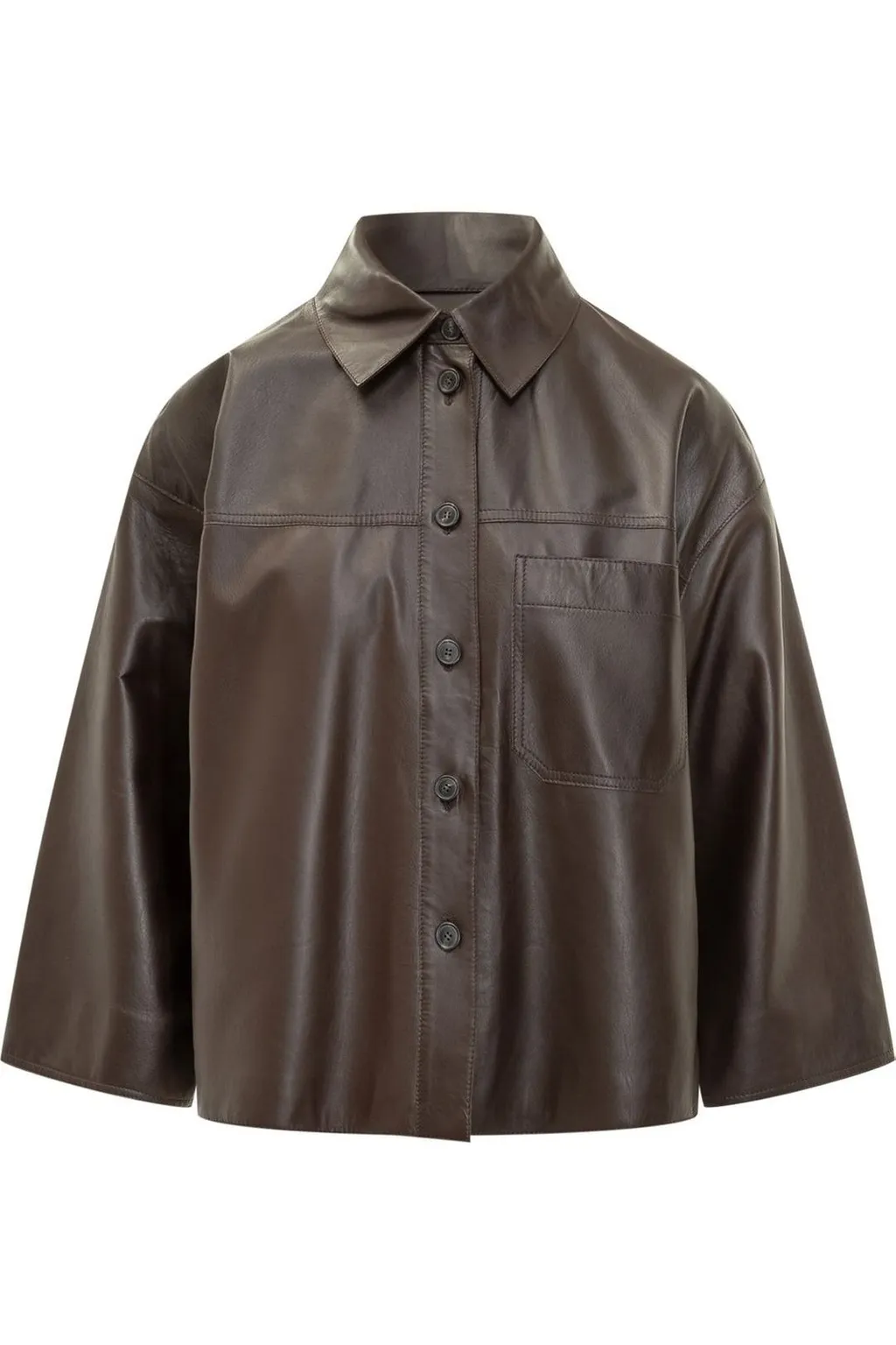 Leather Shirt Jacket