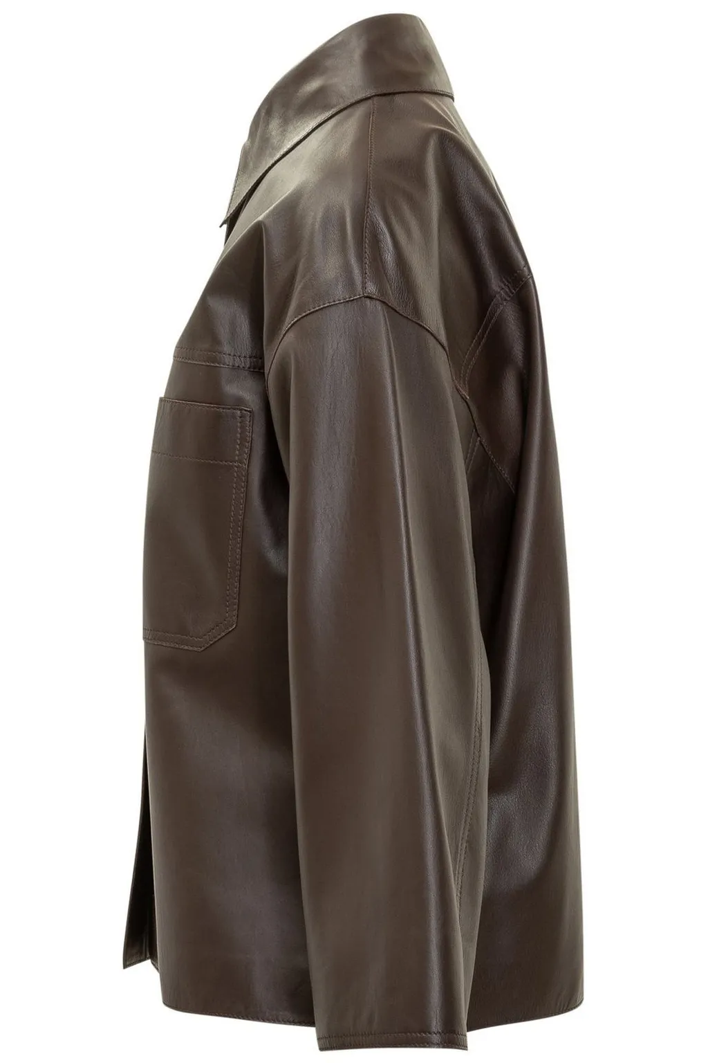 Leather Shirt Jacket