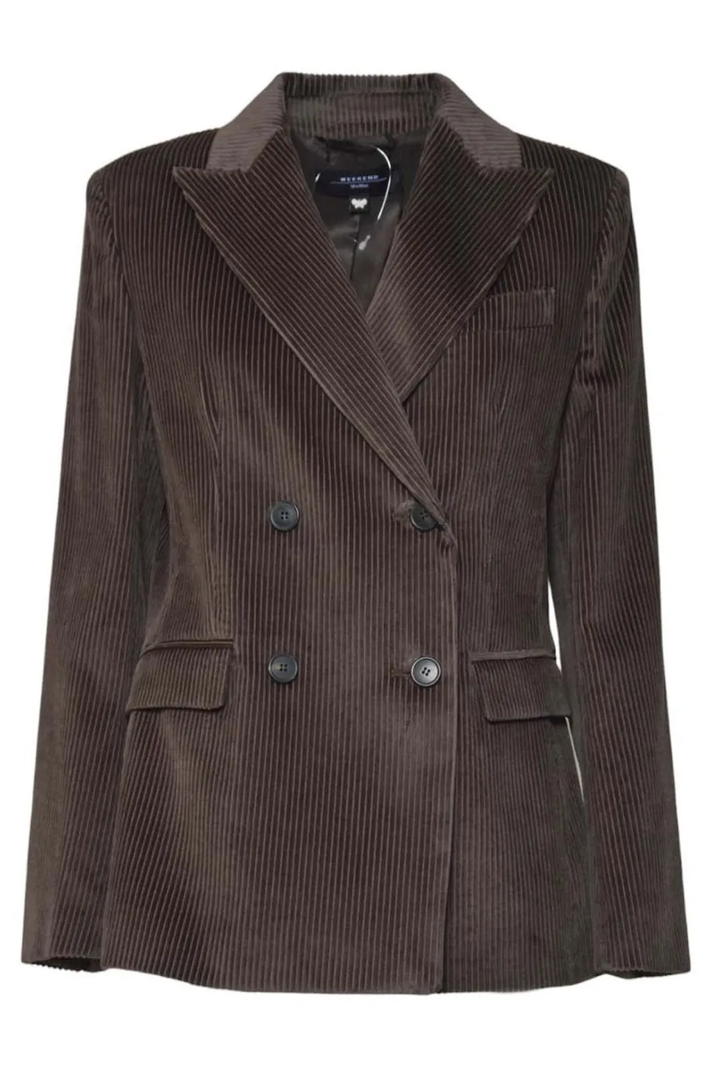 Double-Breasted Corduroy Blazer