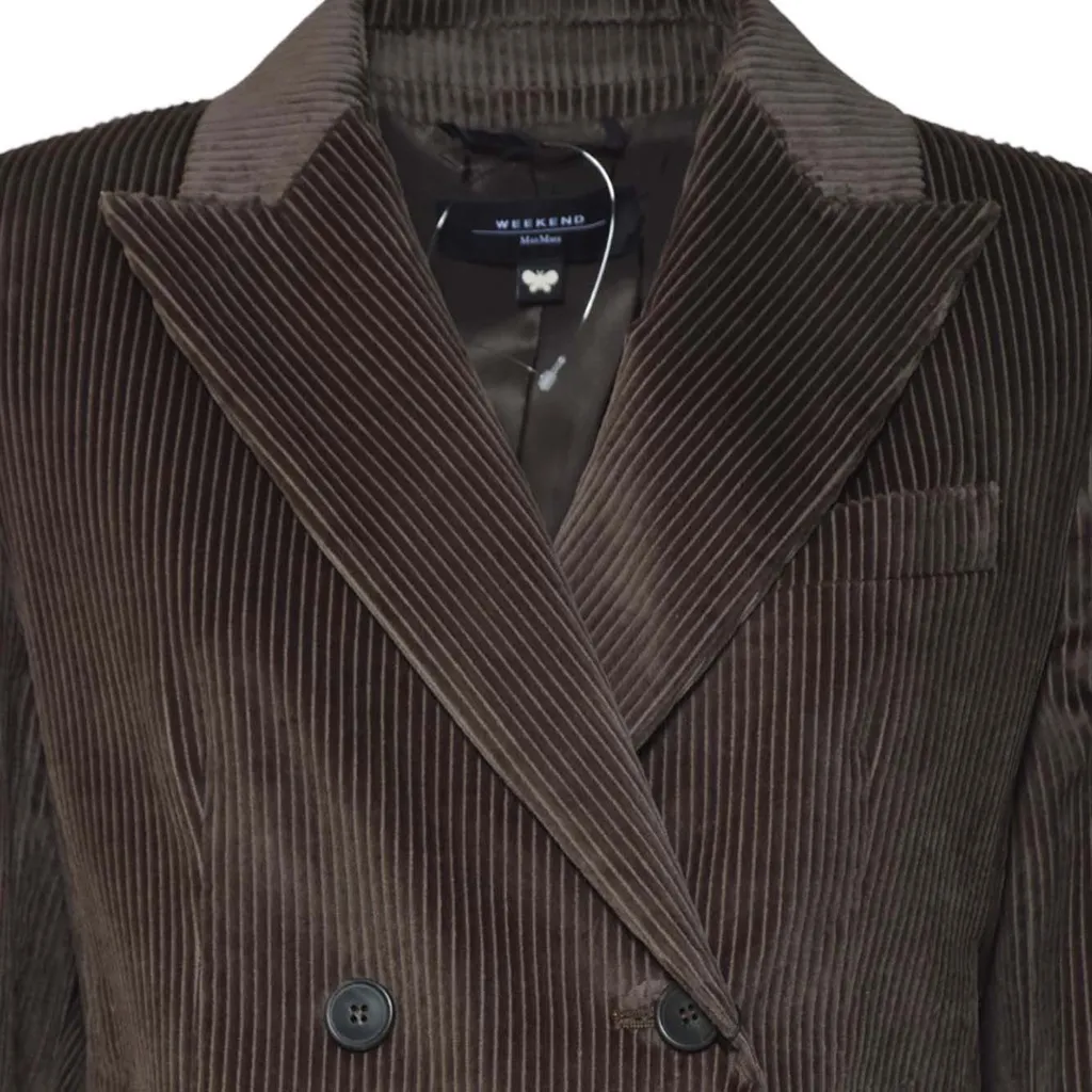 Double-Breasted Corduroy Blazer