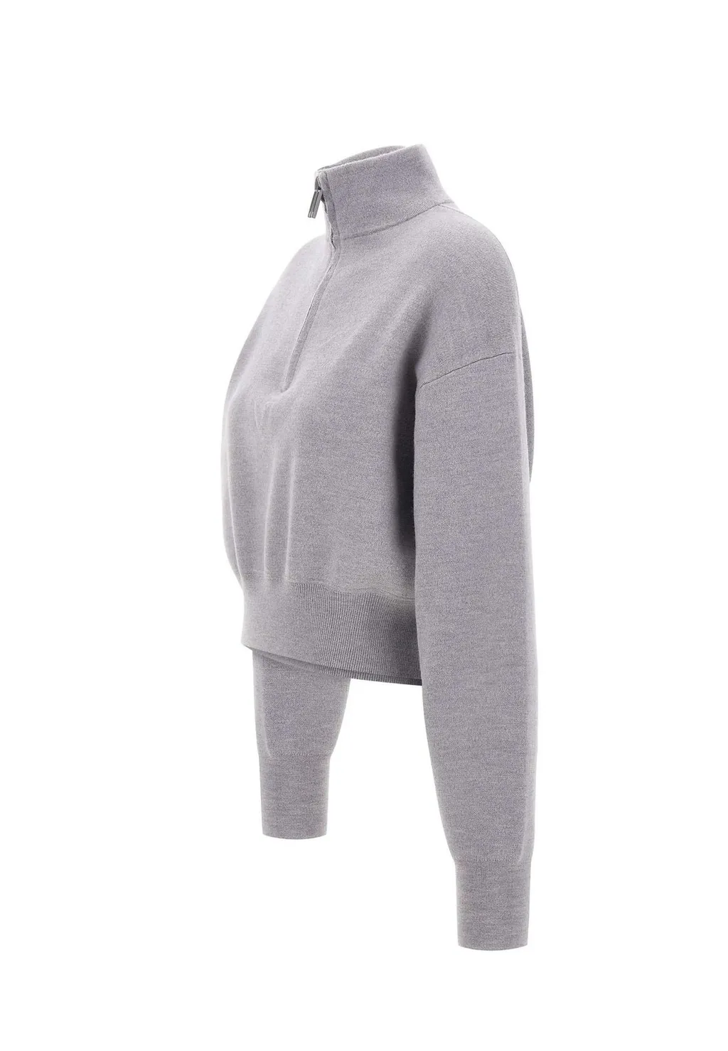 Cropped Half-Zip Sweatshirt
