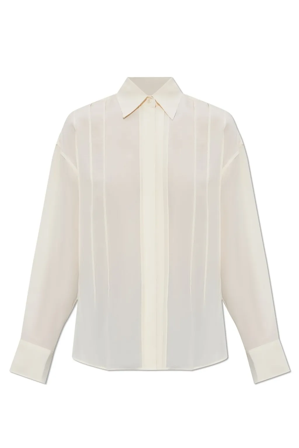 Pleated Silk Shirt