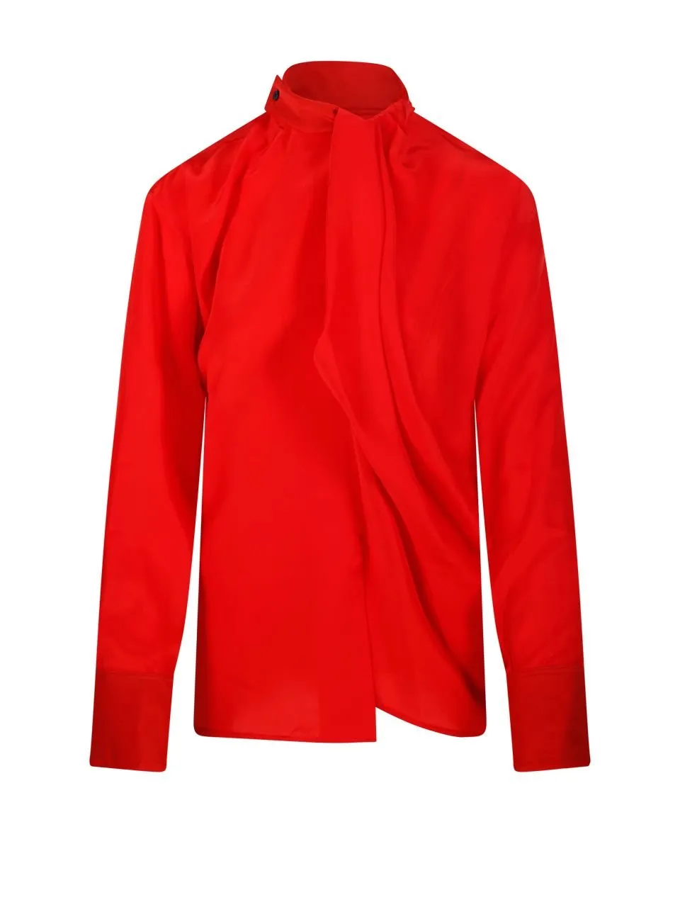 Draped High Neck Blouse