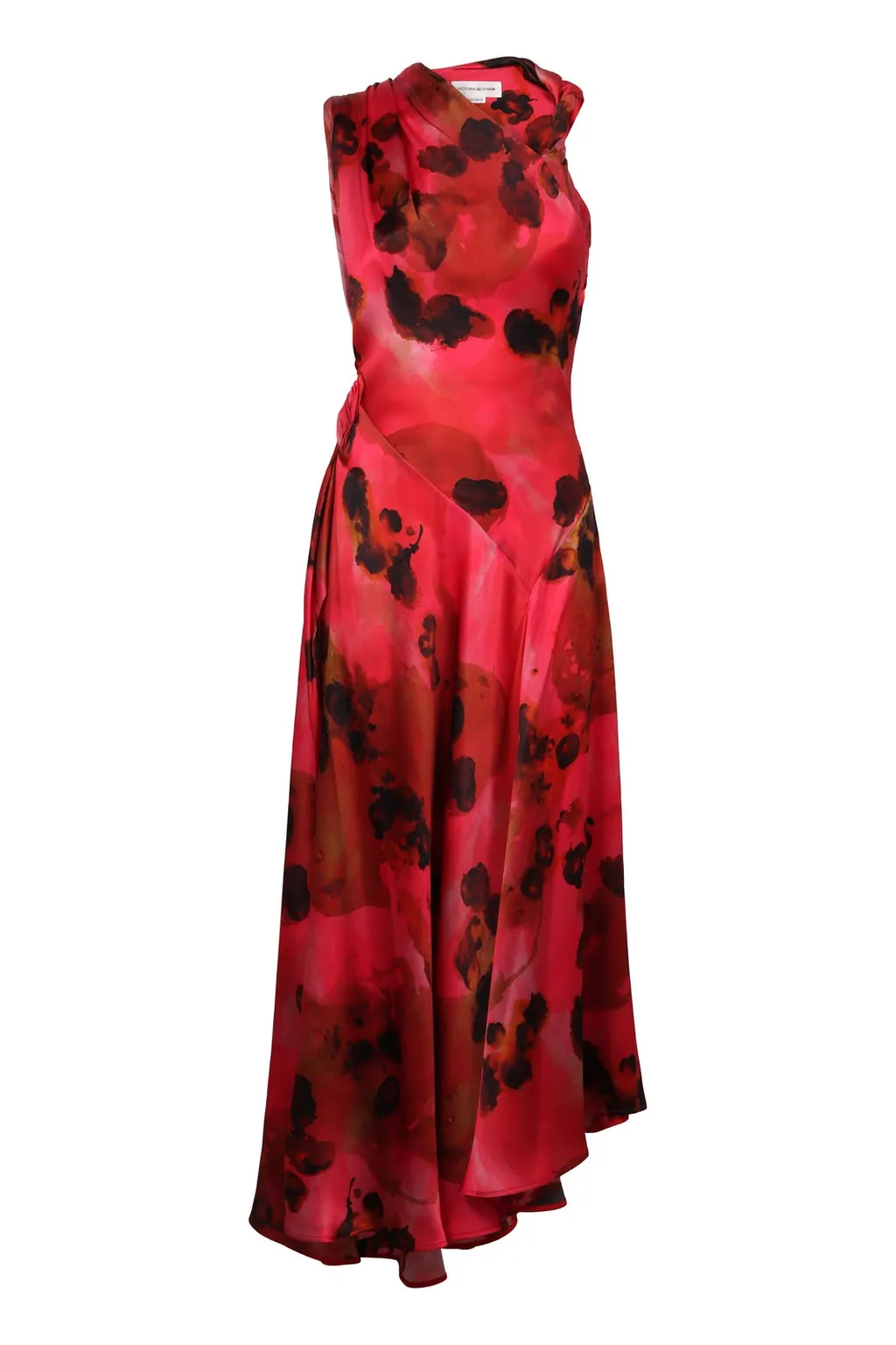 Asymmetric Floral Print Dress