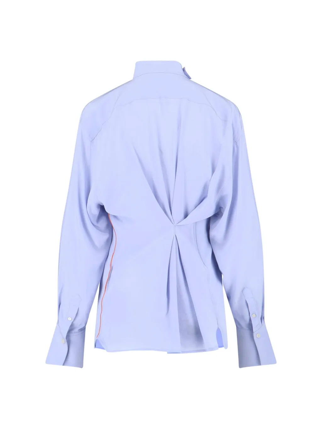 Draped Mock Neck Blouse