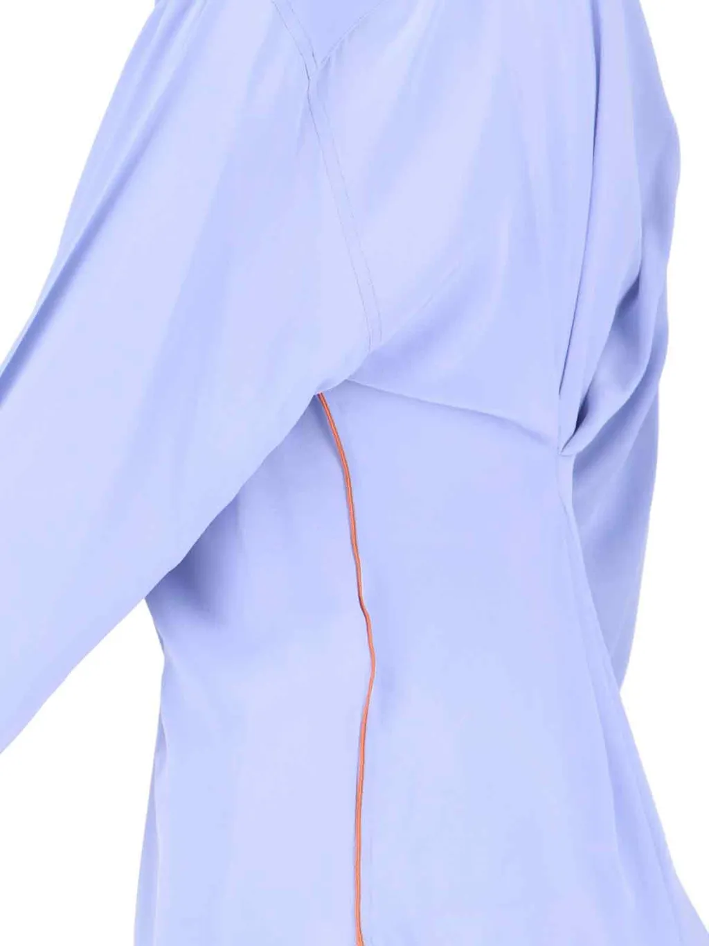 Draped Mock Neck Blouse