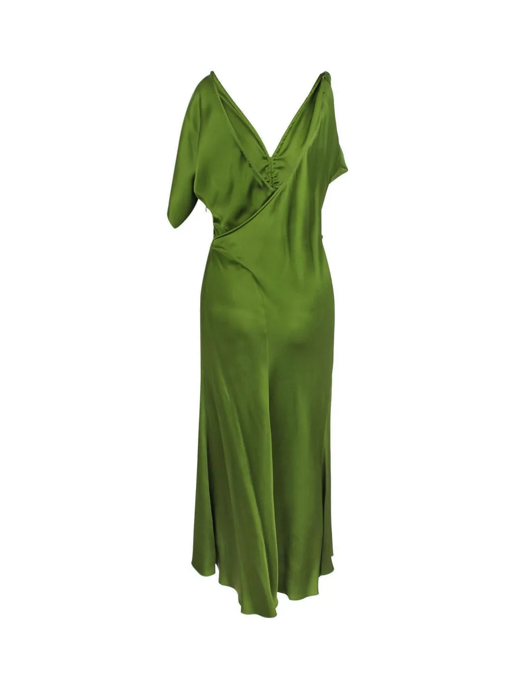 Asymmetrical Ruched Gown