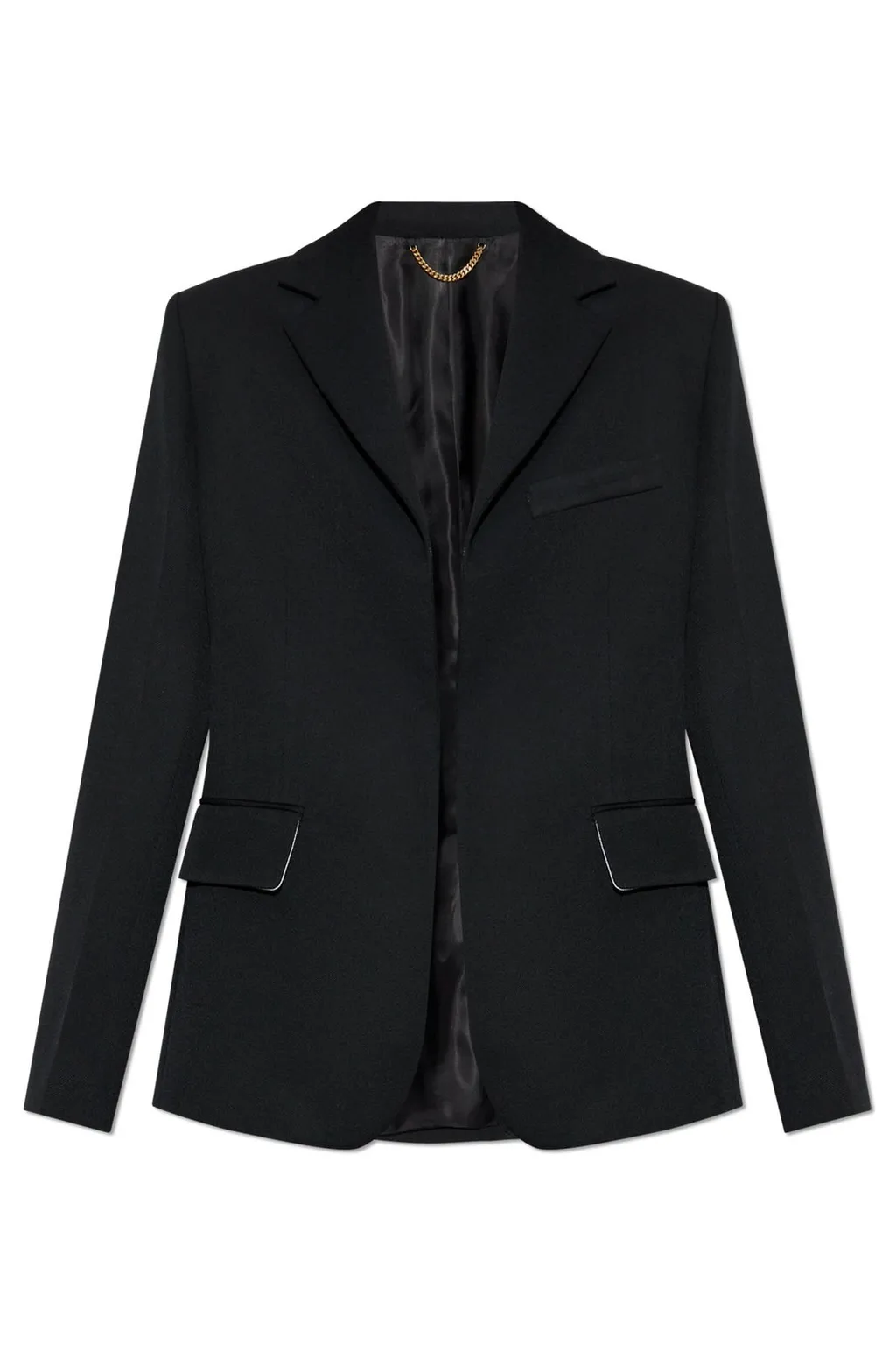 Single-Breasted Blazer With Chain Detail