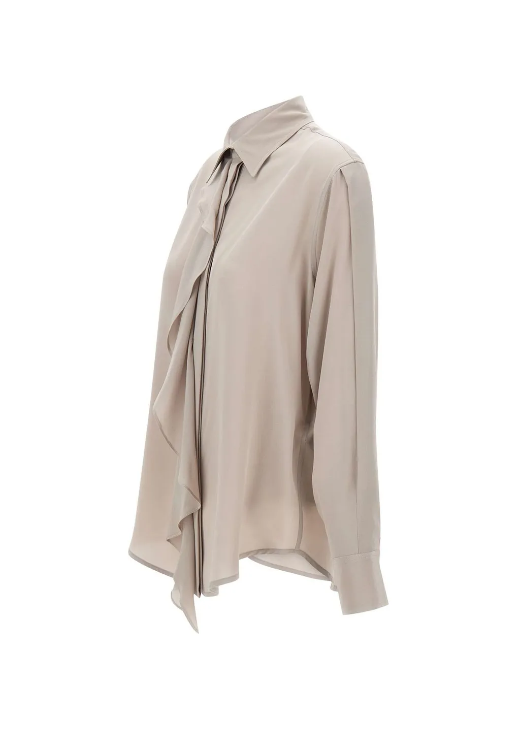 Ruffled Silk Blouse