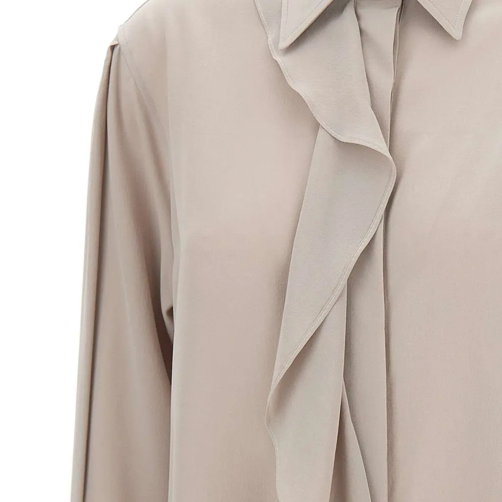 Ruffled Silk Blouse