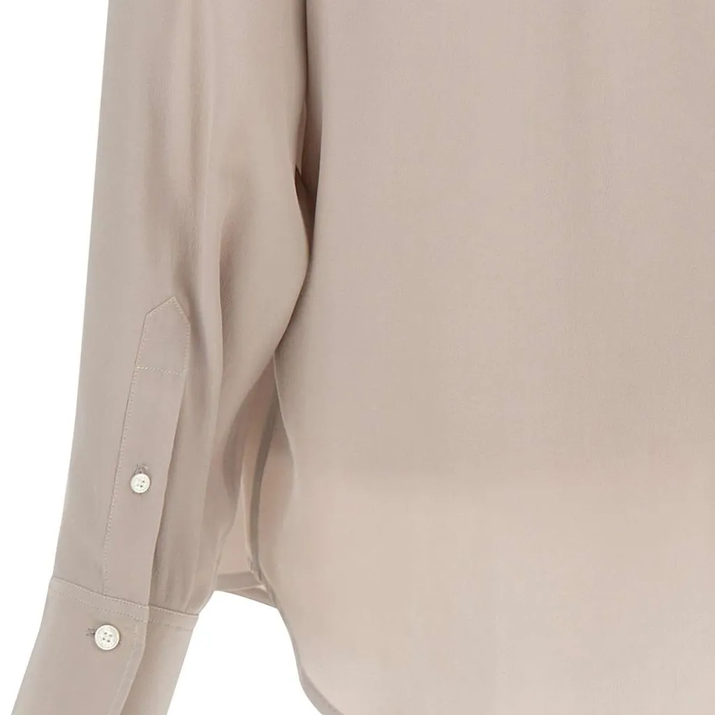 Ruffled Silk Blouse