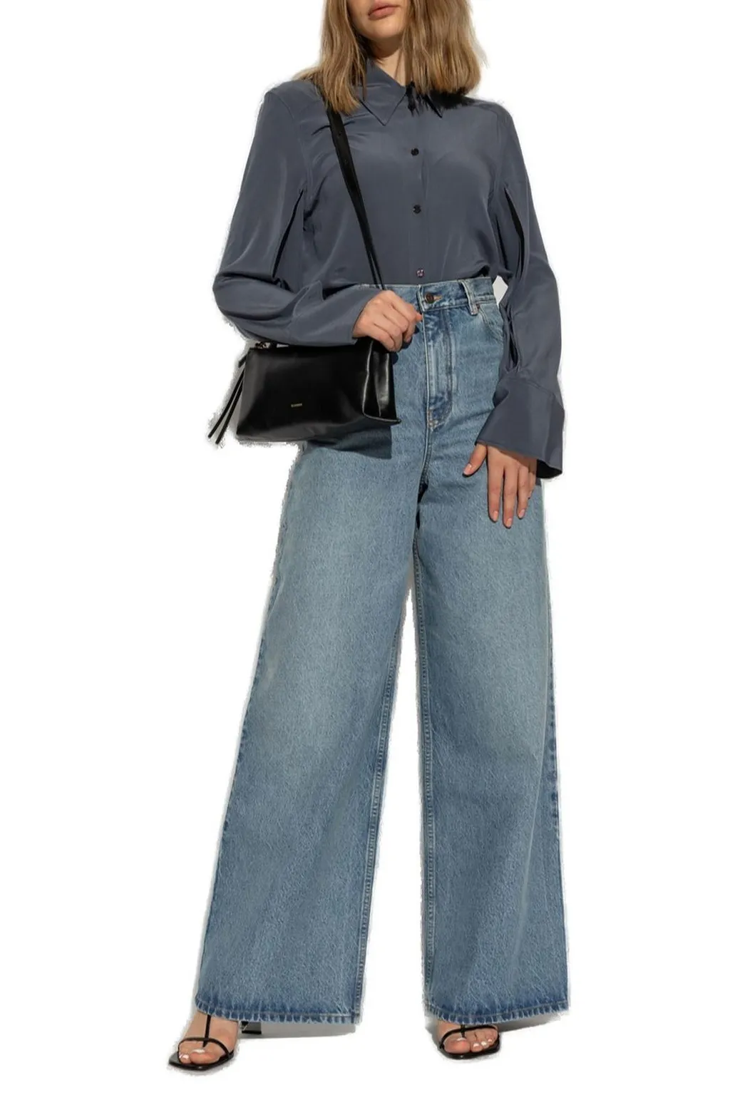 Shirt With Slit Sleeves